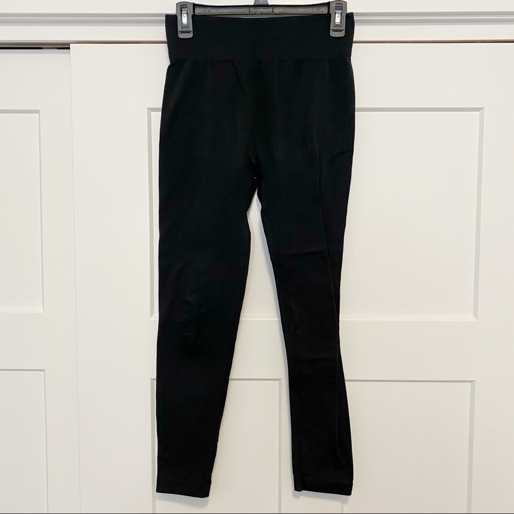 NEW MIX Black Fleece Lined Leggings One Size